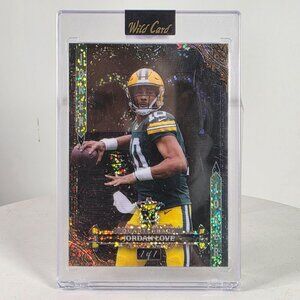 Wild Card Jordan Love Black Gold  1/1 Holographic Collectors Trading Card 2024 E